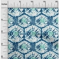 thumbnail image 1 of oneOone Cotton Cambric Dark Navy Blue Fabric Geometric & Floral Shibori Quilting Supplies Print Sewing Fabric By The Yard 56 Inch Wide, 1 of 4