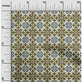 thumbnail image 1 of oneOone Cotton Cambric Dark Olive Green Fabric Floral & Tiles Moroccan Sewing Fabric By The Yard Printed Diy Clothing Sewing Supplies 42 Inch Wide, 1 of 4
