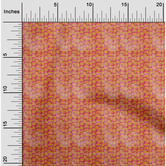 oneOone Cotton Cambric Dark Peach Fabric Batik Craft Projects Decor Fabric Printed By The Yard 56 Inch Wide