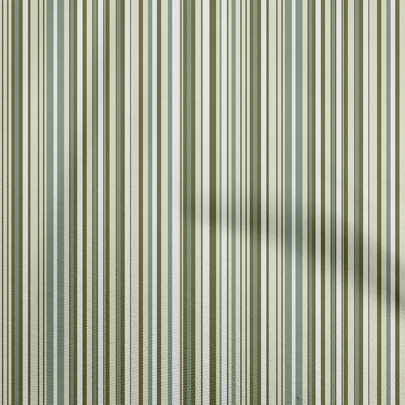 oneOone Cotton Cambric Dusty Green Fabric Stripes Dress Material Fabric Print Fabric By The Yard 42 Inch Wide