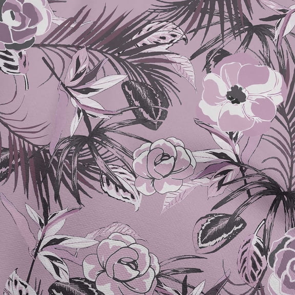 oneOone Cotton Cambric Dusty Purple Fabric Floral Dress Material Fabric Print Fabric By The Yard 42 Inch Wide