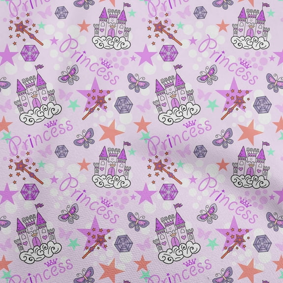 oneOone Cotton Cambric Dusty Purple Fabric Kids Princess Castle Craft Projects Decor Fabric Printed By The Yard 56 Inch Wide