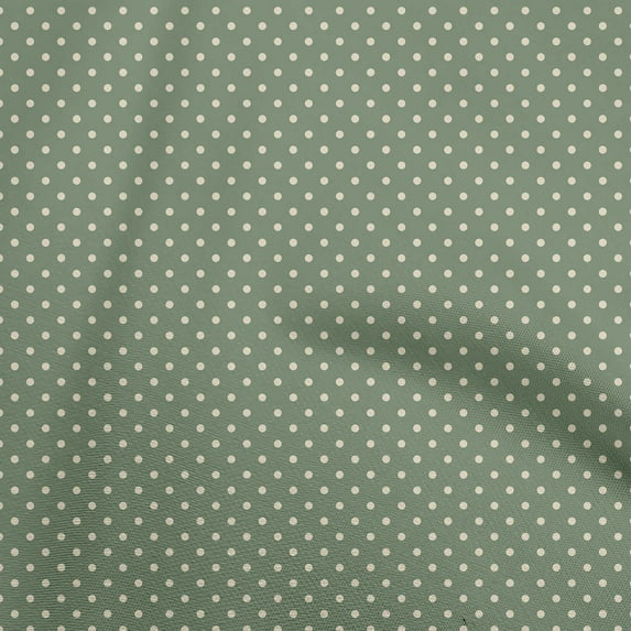 oneOone Cotton Cambric Dusty Teal Green Fabric Polka Dress Material Fabric Print Fabric By The Yard 56 Inch Wide