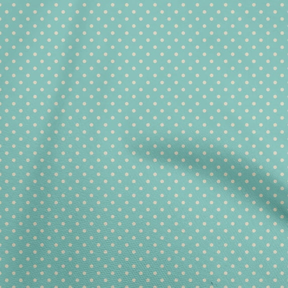 oneOone Cotton Cambric Dusty Teal Green Fabric Polka Fabric For Sewing Printed Craft Fabric By The Yard 42 Inch Wide