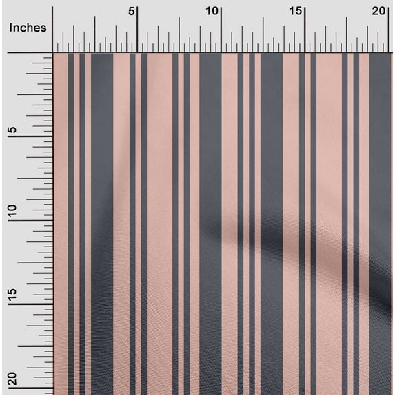 oneOone Cotton Cambric Fabric Bayadere Stripe Print Fabric BTY 56 Inch Wide