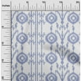 thumbnail image 1 of oneOone Cotton Cambric Fabric Paisley|Stripe & Circle Ikat Decor Fabric Printed BTY 56 Inch Wide, 1 of 4