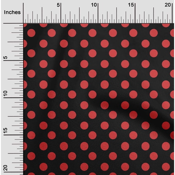 oneOone Cotton Cambric Fabric Polka Dots Printed Fabric 1 Yard 56 Inch Wide