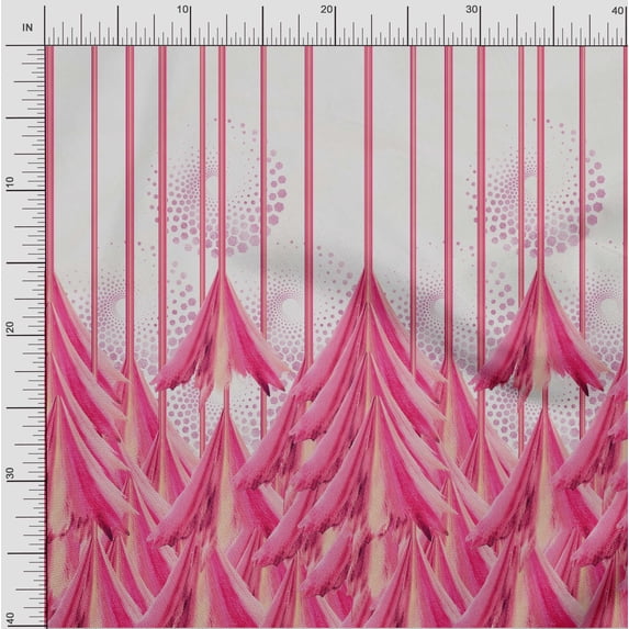 oneOone Cotton Cambric Fabric Stripe & Floral Panel Print Sewing Fabric BTY 56 Inch Wide