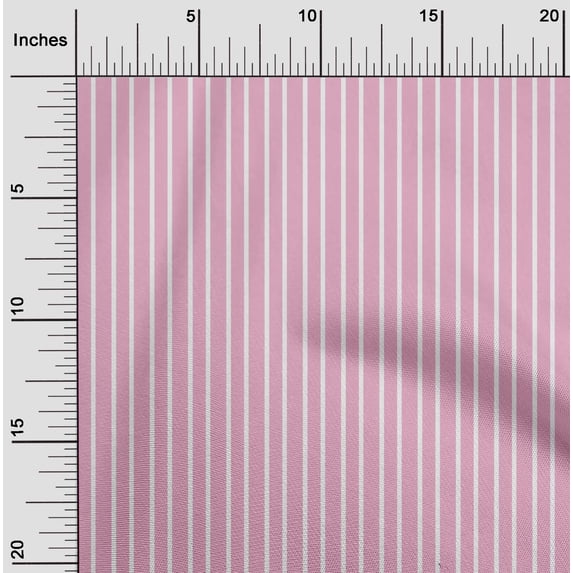 oneOone Cotton Cambric Fabric Stripe Printed Craft Fabric BTY 56 Inch Wide