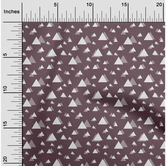 oneOone Cotton Cambric Fabric Triangle Geometric Printed Craft Fabric BTY 56 Inch Wide