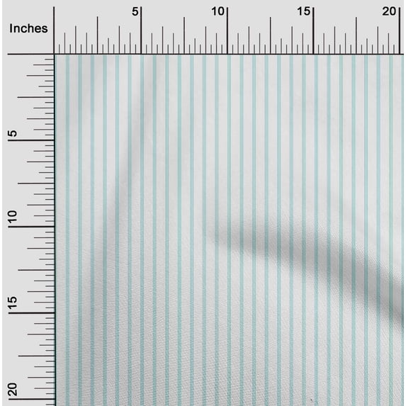 oneOone Cotton Cambric Fabric Vertical Stripe Decor Fabric Printed BTY 56 Inch Wide
