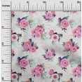 thumbnail image 1 of oneOone Cotton Cambric Fabric Watercolor Leaves & Peony Floral Print Sewing Fabric BTY 56 Inch Wide, 1 of 4