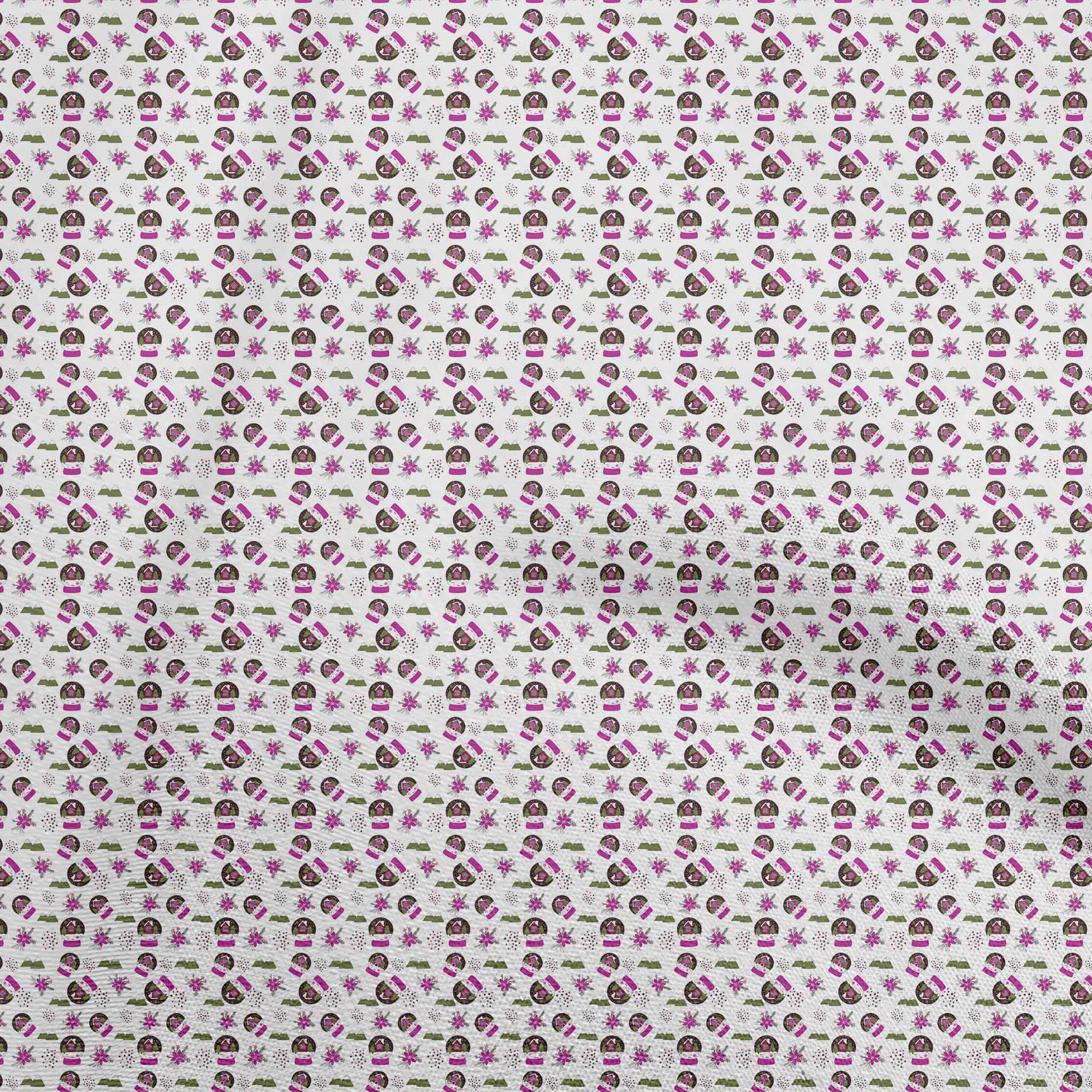 oneOone Cotton Cambric Fuschia Pink Fabric Christmas Sewing Craft Projects Fabric Prints By Yard 42 Inch Wide