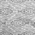 thumbnail image 1 of oneOone Cotton Cambric Gray Fabric Asian Block Fish Sewing Material Print Fabric By The Yard 56 Inch Wide, 1 of 4