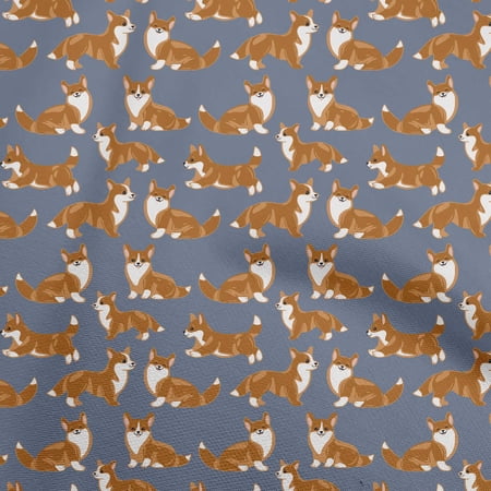oneOone Cotton Cambric Gray Fabric Dog Sketch Sewing Fabric By The Yard Printed Diy Clothing Sewing Supplies 56 Inch Wide