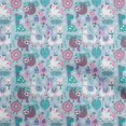 thumbnail image 1 of oneOone Cotton Cambric Grayish Blue Fabric Cute Animal Sewing Craft Projects Fabric Prints By Yard 42 Inch Wide, 1 of 6