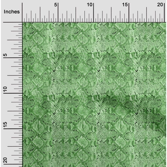 oneOone Cotton Cambric Green Fabric Animal Skin Quilting Supplies Print Sewing Fabric By The Yard 42 Inch Wide-68J