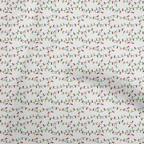 oneOone Cotton Cambric Green Fabric Christmas Sewing Craft Projects Fabric Prints By Yard 56 Inch Wide