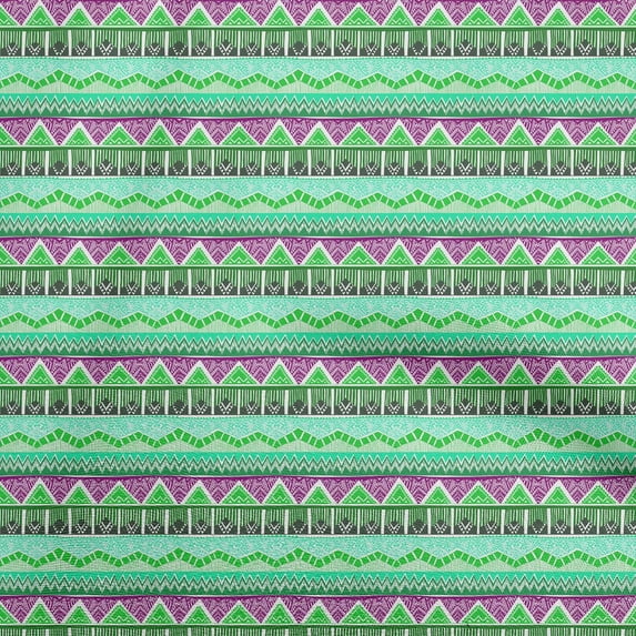 oneOone Cotton Cambric Green Fabric Tribal Fabric For Sewing Printed Craft Fabric By The Yard 56 Inch Wide