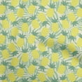 thumbnail image 1 of oneOone Cotton Cambric Green Fabric Tropical Pineapple With Leaf Diy Clothing Quilting Fabric Print Fabric By Yard 42 Inch Wide, 1 of 4