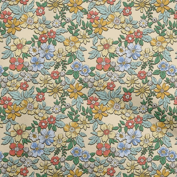 oneOone Cotton Cambric Green2 Fabric Florals Sewing Fabric By The Yard Printed Diy Clothing Sewing Supplies 42 Inch Wide