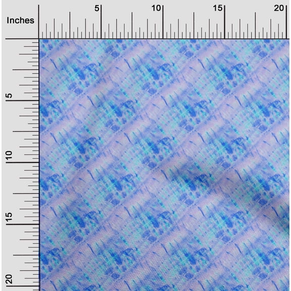 oneOone Cotton Cambric Light Blue Fabric Tie Dye Quilting Supplies Print Sewing Fabric By The Yard 42 Inch Wide-DFQ