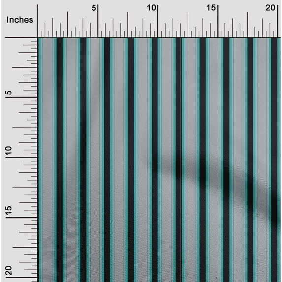 oneOone Cotton Cambric Light Gray Fabric Striped Quilting Supplies Print Sewing Fabric By The Yard 56 Inch Wide