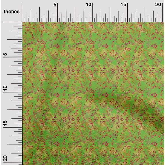 oneOone Cotton Cambric Light Green Fabric Batik Diy Clothing Quilting Fabric Prints Fabric By Yards 42 Inches Wide