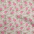 thumbnail image 1 of oneOone Cotton Cambric Light Pink Fabric Florals Fabric For Sewing Printed Craft Fabric By The Yard 56 Inch Wide, 1 of 5