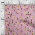 thumbnail image 1 of oneOone Cotton Cambric Light Pink Fabric Flower & Leaves Watercolor Sewing Material Print Fabric By The Yard 56 Inch Wide, 1 of 4
