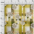 thumbnail image 1 of oneOone Cotton Cambric Lime Green Fabric Leaves & Floral Check Fabric For Sewing Printed Craft Fabric By The Yard 56 Inch Wide, 1 of 4