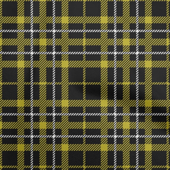 oneOone Cotton Cambric Lime Green Fabric Tartan Sewing Fabric By The Yard Printed Diy Clothing Sewing Supplies 42 Inch Wide