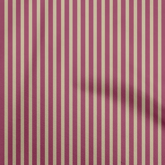 oneOone Cotton Cambric Magenta Fabric Stripes Craft Projects Decor Fabric Printed By The Yard 42 Inch Wide