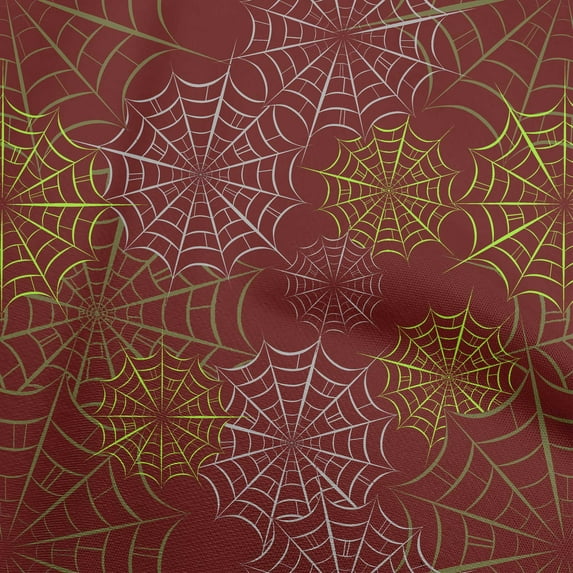 oneOone Cotton Cambric Maroon Fabric Halloween Dress Material Fabric Print Fabric By The Yard 42 Inch Wide