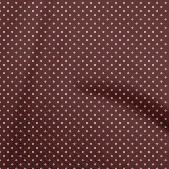 oneOone Cotton Cambric Maroon Fabric Polka Sewing Fabric By The Yard Printed Diy Clothing Sewing Supplies 56 Inch Wide