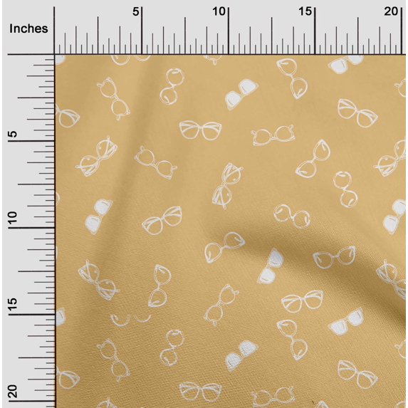 oneOone Cotton Cambric Marzipan Fabric Goggles Fashion Sewing Material Print Fabric By The Yard 56 Inch Wide