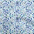 thumbnail image 1 of oneOone Cotton Cambric Medium Blue Fabric Florals Quilting Supplies Print Sewing Fabric By The Yard 56 Inch Wide, 1 of 4