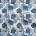 thumbnail image 1 of oneOone Cotton Cambric Medium Blue2 Fabric Ocean Underwater Life Dress Material Fabric Print Fabric By The Yard 42 Inch Wide, 1 of 4