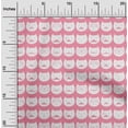 thumbnail image 1 of oneOone Cotton Cambric Medium Pink Fabric Cat Face Animal Fabric For Sewing Printed Craft Fabric By The Yard 56 Inch Wide, 1 of 4