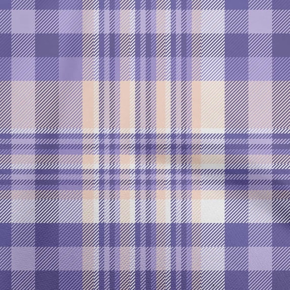 oneOone Cotton Cambric Medium Purple Fabric Plaid Diy Clothing Quilting Fabric Print Fabric By Yard 56 Inch Wide