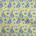 thumbnail image 1 of oneOone Cotton Cambric Medium Yellow Fabric Asian Paisley With Floral Diy Clothing Quilting Fabric Print Fabric By Yard 42 Inch Wide, 1 of 4