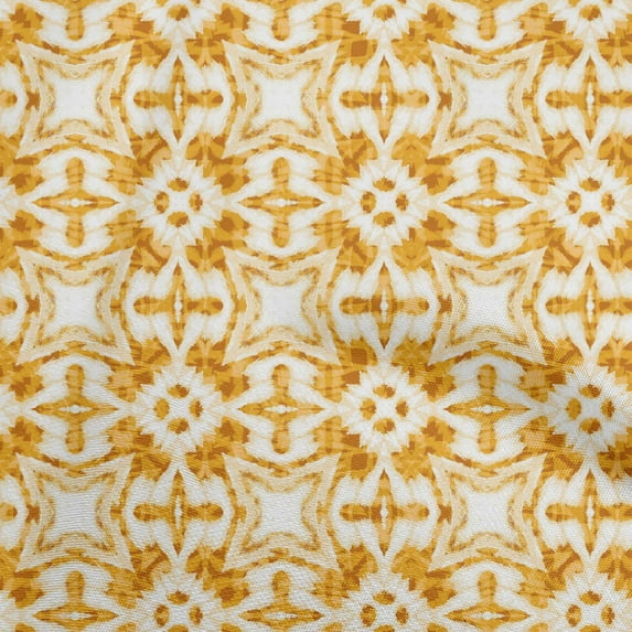 oneOone Cotton Cambric Mustard Yellow Fabric Asian Shibori Sewing Craft Projects Fabric Prints By Yard 56 Inch Wide