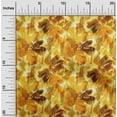 thumbnail image 1 of oneOone Cotton Cambric Mustard Yellow Fabric Florals Craft Projects Decor Fabric Printed By The Yard 42 Inch Wide, 1 of 1