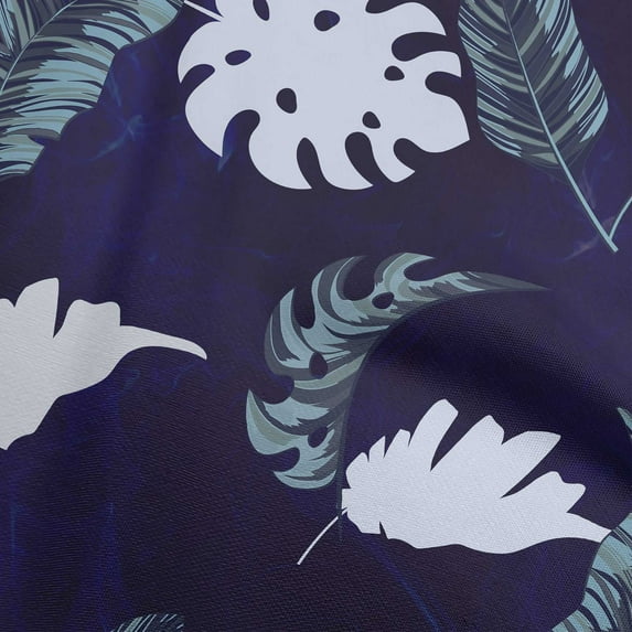 oneOone Cotton Cambric Navy Blue Fabric Ocean Underwater Life Dress Material Fabric Print Fabric By The Yard 42 Inch Wide