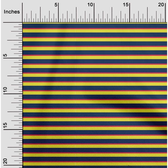 oneOone Cotton Cambric Navy Blue Fabric Stripes Fabric For Sewing Printed Craft Fabric By The Yard 56 Inch Wide