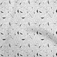 thumbnail image 1 of oneOone Cotton Cambric Off White Fabric Line Drawing Leaf Dress Material Fabric Print Fabric By The Yard 56 Inch Wide, 1 of 4