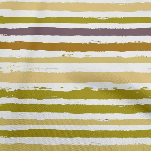 oneOone Cotton Cambric Olive Green Fabric Stripes Quilting Supplies Print Sewing Fabric By The Yard 42 Inch Wide