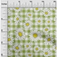 thumbnail image 1 of oneOone Cotton Cambric Olive Green Fabric Sunflower Floral Sewing Fabric By The Yard Printed Diy Clothing Sewing Supplies 56 Inch Wide, 1 of 4