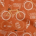 thumbnail image 1 of oneOone Cotton Cambric Orange Fabric Bicycle Diy Clothing Quilting Fabric Print Fabric By Yard 56 Inch Wide, 1 of 6