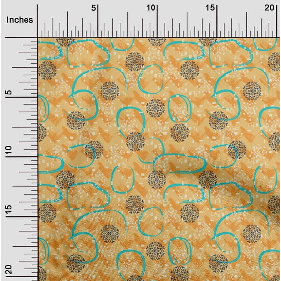 oneOone Cotton Cambric Pale Orange Fabric Chevron Geometric Sewing Craft Projects Fabric Prints By Yard 42 Inch Wide